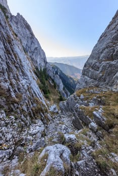 mountain landscape in Piatra Craiului Mountains, Romania