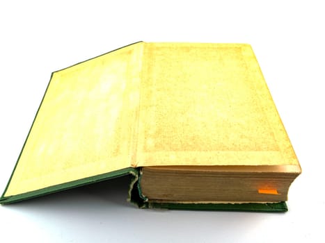 Old books on a white background. Book pages. Place for text.