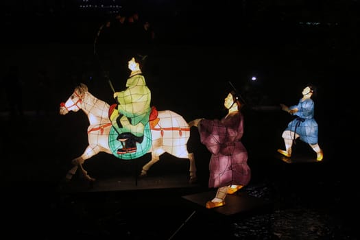 The beautiful lighted and colored lanterns of Seoul