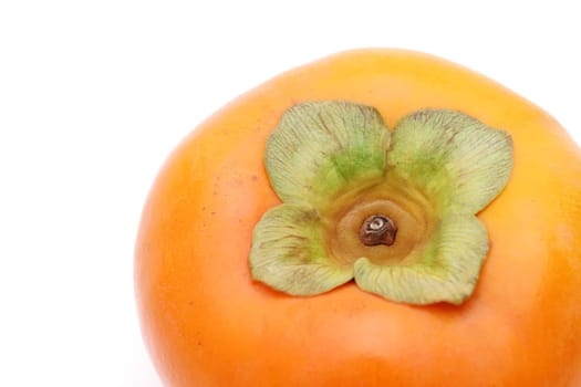 Close up of Persimmon fruit on white background