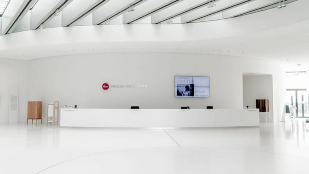 GERMANY, WETZLAR, 06 JULY 2019, Headquarters of the Leica Camera Company, opened in 2014, interior galleries