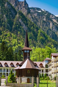 Caraiman Monastery Church at the Foot of the Bucegi Mountains