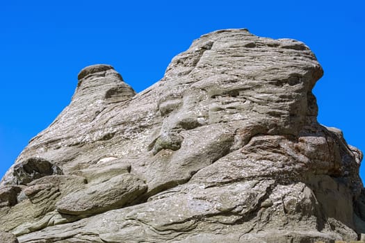 Natural Rock Formation in the area on the Bucegi Mountains plateau - Babele, Romania.