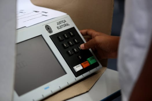SALVADOR, BAHIA / BRAZIL - July 31, 2018: Electronic ballot box used by the electoral justice in the elections in Brazil. (Joa Souza / Panthermedia).