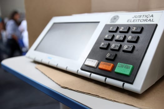 SALVADOR, BAHIA / BRAZIL - July 31, 2018: Electronic ballot box used by the electoral justice in the elections in Brazil. (Joa Souza / Panthermedia).