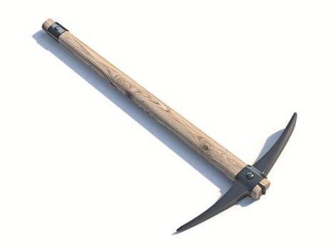Pickaxe 3D rendering illustration isolated on white background