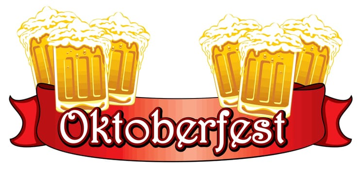 oktoberfest beer drink party germany celebration illustration