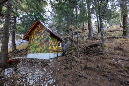 Craita refuge in Piatra Craiului Mountains, Romania