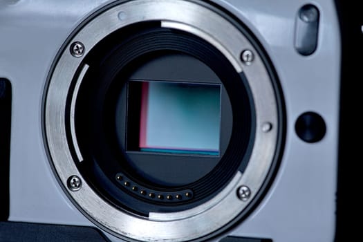 Digital Camera APS-C Sensor and lens mount close to