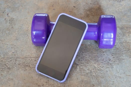 Simple home fitness exercise items, stock photo