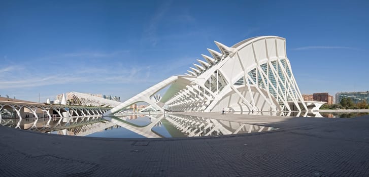 modern buildings in the city of arts and sciences valencia spain