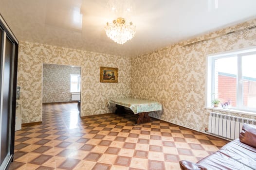 Russia, Moscow- June 26, 2019: interior room apartment. standard repair decoration in hostel