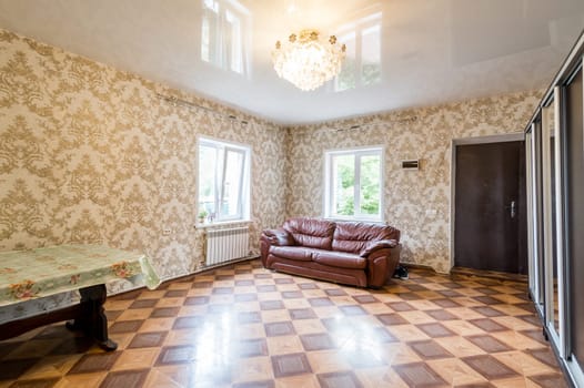 Russia, Moscow- June 26, 2019: interior room apartment. standard repair decoration in hostel