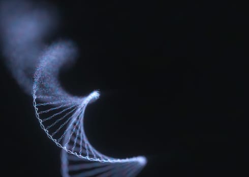 Genetic Syndrome and Genetic Disorder, 3D illustration of science concept. Colorful DNA.