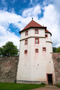 Prison tower of the castle Wilhelmsburg in Schmalkalden in Thuringia