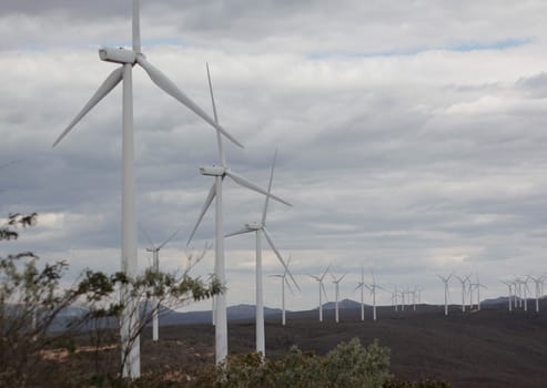 BROTAS DE MACAUBAS, BAHIA / BRAZIL - August 5, 2014: Wind farm formed by 57 wind turbines as capacity to generate up to 300 MW of electricity. (Joa Souza / Panthermedia).