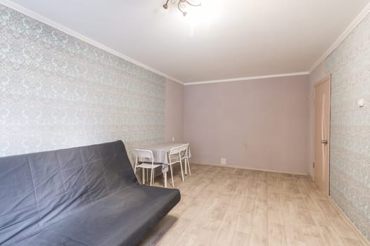 Russia, Moscow- July 02, 2019: interior room apartment. standard repair decoration in hostel