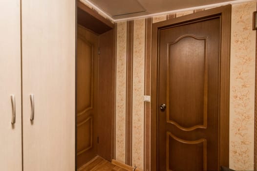 Russia, Moscow- July 01, 2019: interior room apartment. standard repair decoration in hostel