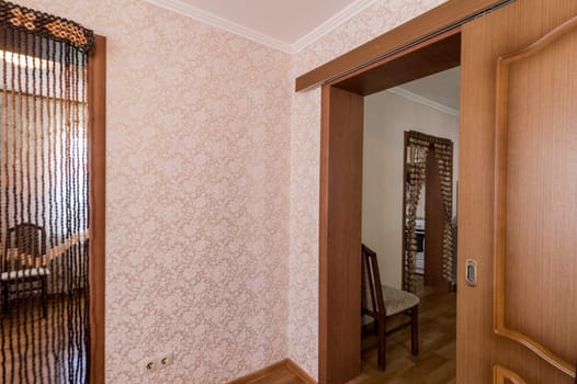 Russia, Moscow- July 01, 2019: interior room apartment. standard repair decoration in hostel