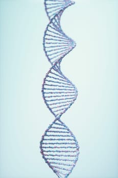 3D illustration of science concept. Colorful DNA molecule.