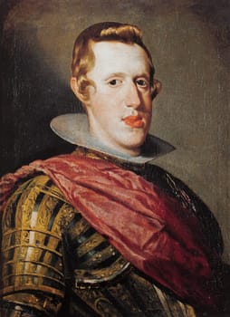 Bust portrait of Philip IV, King of Spain, painted by Diego Velazquez. Museo del Prado, Madrid