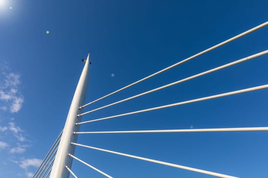 Metro Bridge Halic, the South tower in details, Istanbul.
