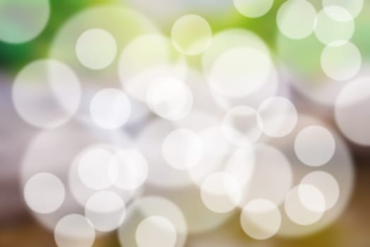 Abstract bokeh background, Christmas light bokeh and light bulbs blurred background