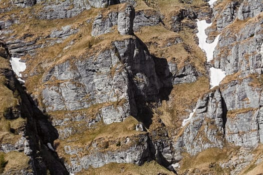 Mountainside of Bucegi (Southern Carpathians) in Romania