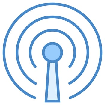 5G high speed signal antena connection network illustration blue