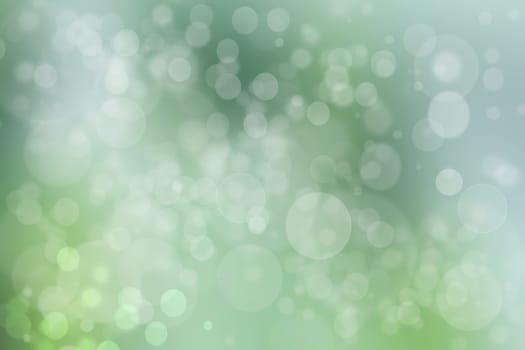 Abstract gradient light green turquoise shiny blurred background texture with circular bokeh lights. Beautiful backdrop. Space for design.