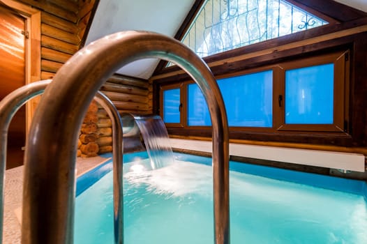 Russia, Moscow- July 06, 2019: interior room apartment. standard repair decoration in hostel. bathhouse, sauna
