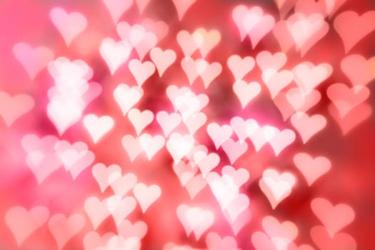 Red and pink bokeh stars background