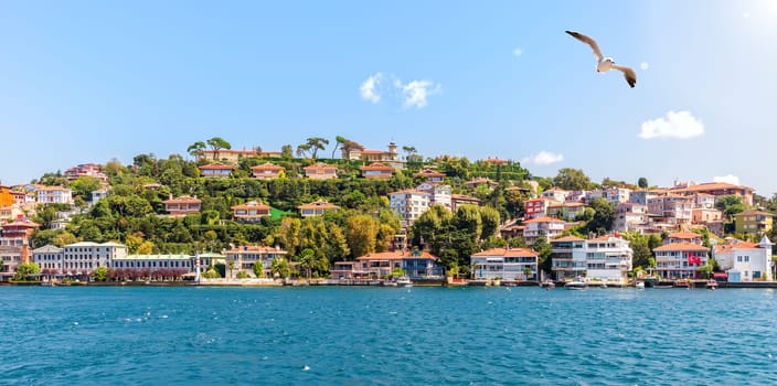 Asian side of Istanbul, view from the Bosphorus. Turkey.