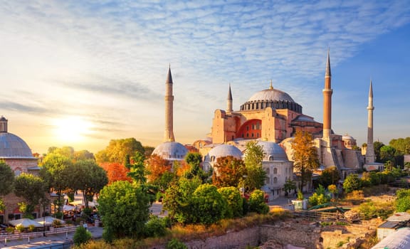 Hagia Sophia, the former cathedral and an Ottoman Mosque, a famous place of visit in Istanbul.