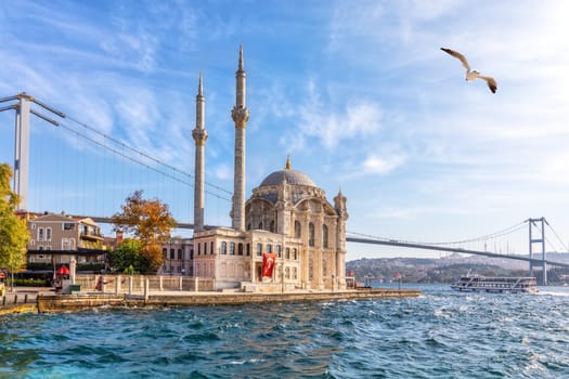 Ortakoy Mosque or the Grand Imperial Mosque of Sultan Abdulmecid, Istanbul.