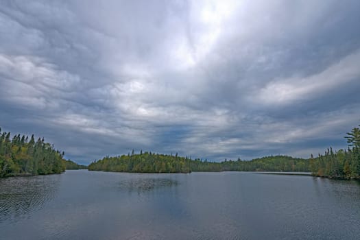 Storm Clouds Rolling Over the North Woods on Omega Lake in The Boundary Waters in Minnesota