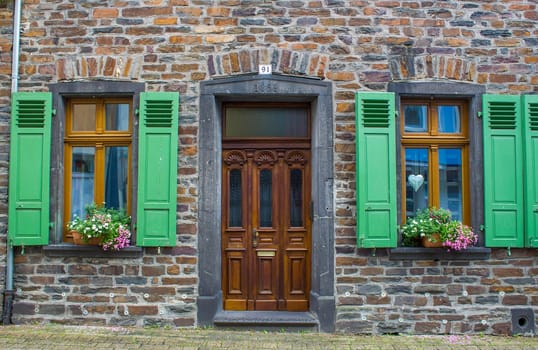 Beautiful old house seen in Klotten, Moselle Valey, Rhineland-Palatinate, Germany. The village is located on Moselle River.