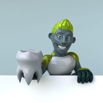 Green Robot - 3D Illustration