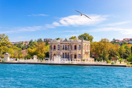 Goksu Pavillion on the Bosphorus, beautiful summer view, Istanbul.