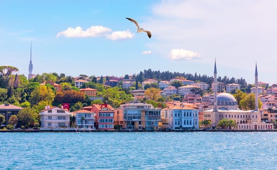 Beylerbeyi Mosque on the Asian side of the Bosphorus strait, Istanbul.