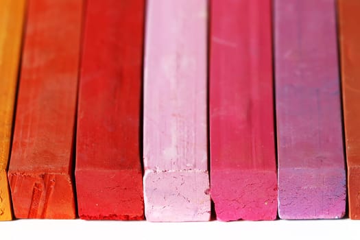 Pastles - range of warm colors