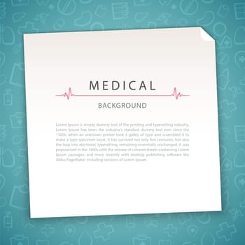 Aquamarine Medical Background. In the EPS file, each element is grouped separately. Clipping paths included in additional jpg format.