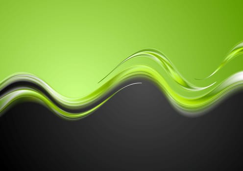 Bright contrast waves design. Vector background
