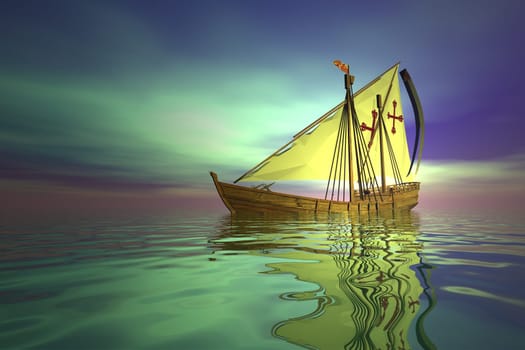 Sailing ship,3d graphics