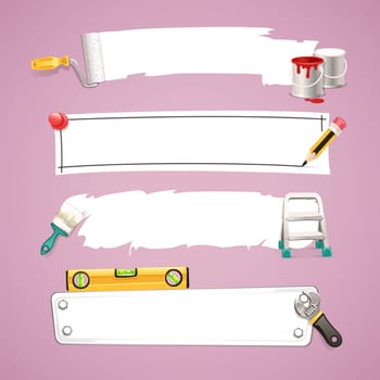 Construction Text Boxes Set1.1 In the EPS file, each element is grouped separately. Clipping paths included in additional jpg format.