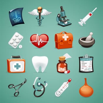 Medical Icons Set1.1 In the EPS file, each element is grouped separately. Clipping paths included in additional jpg format.