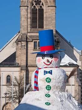 Snowman in Episcopal Green