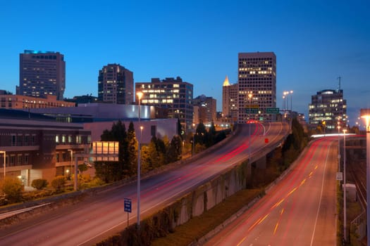 Heading on into Tacoma at Sunset