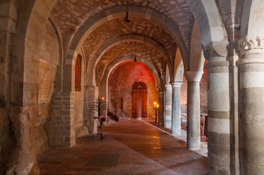 interior of a church in san leo italy
