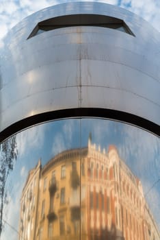 building ref ect on a metal building